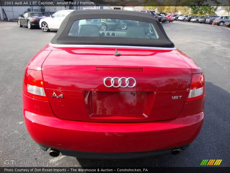 Amulet Red / Platinum 2003 Audi A4 1.8T Cabriolet