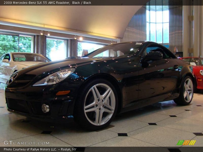 Black / Black 2009 Mercedes-Benz SLK 55 AMG Roadster