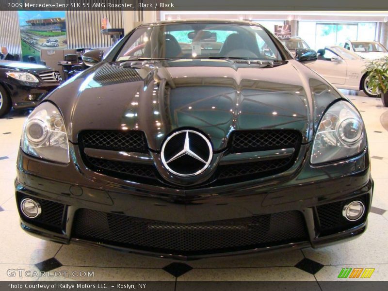 Black / Black 2009 Mercedes-Benz SLK 55 AMG Roadster