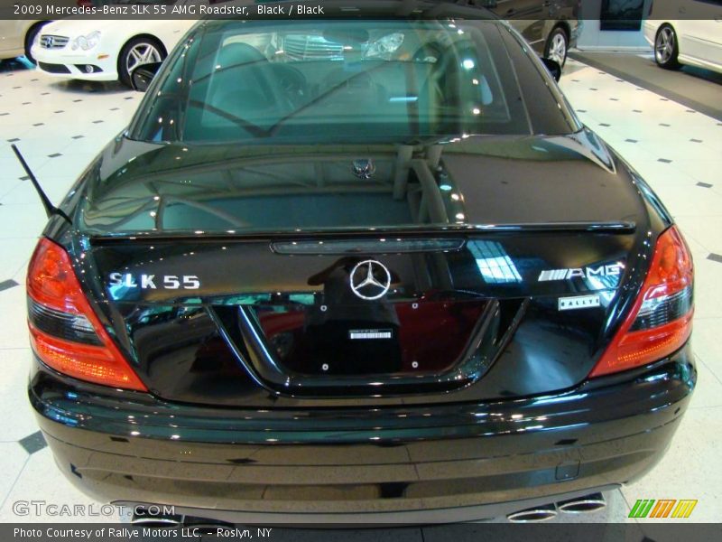 Black / Black 2009 Mercedes-Benz SLK 55 AMG Roadster