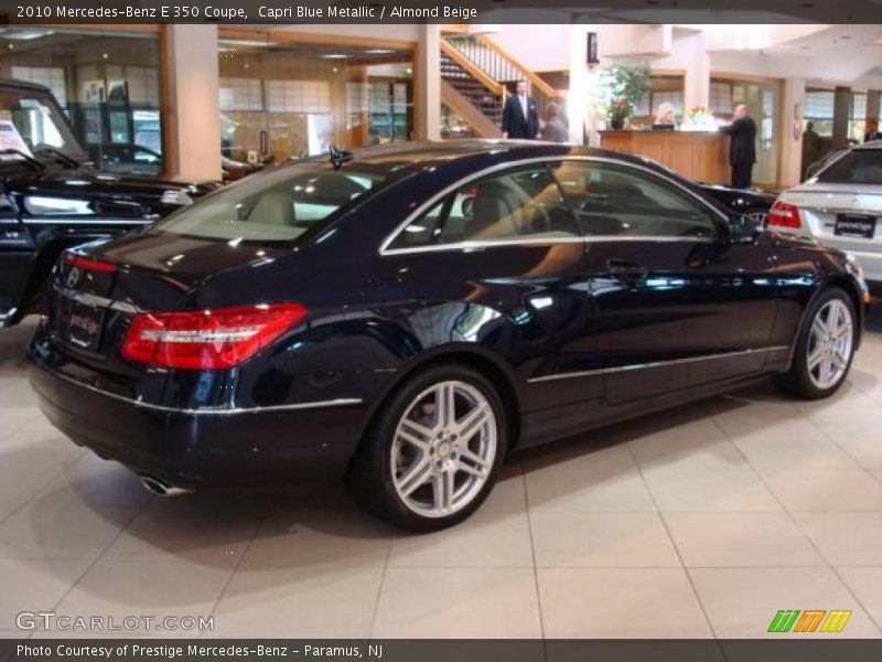 Capri Blue Metallic / Almond Beige 2010 Mercedes-Benz E 350 Coupe