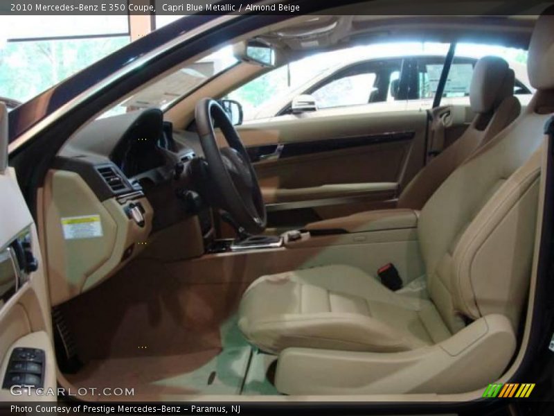 Capri Blue Metallic / Almond Beige 2010 Mercedes-Benz E 350 Coupe