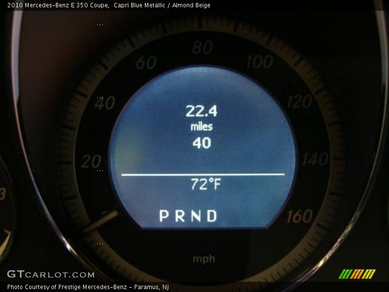 Capri Blue Metallic / Almond Beige 2010 Mercedes-Benz E 350 Coupe