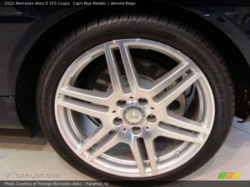 Capri Blue Metallic / Almond Beige 2010 Mercedes-Benz E 350 Coupe