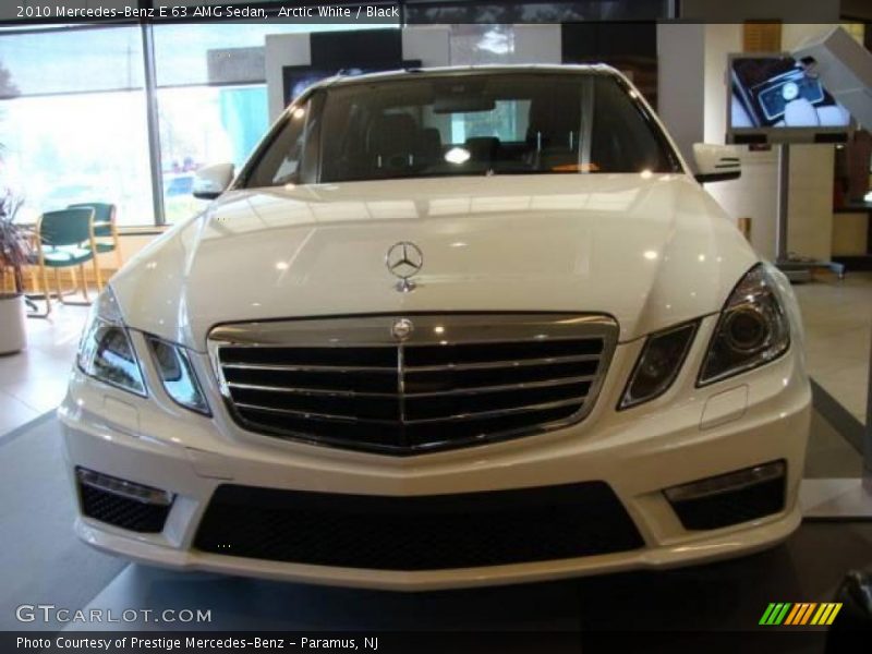 Arctic White / Black 2010 Mercedes-Benz E 63 AMG Sedan