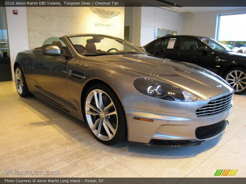 Tungsten Silver / Chestnut Tan 2010 Aston Martin DBS Volante