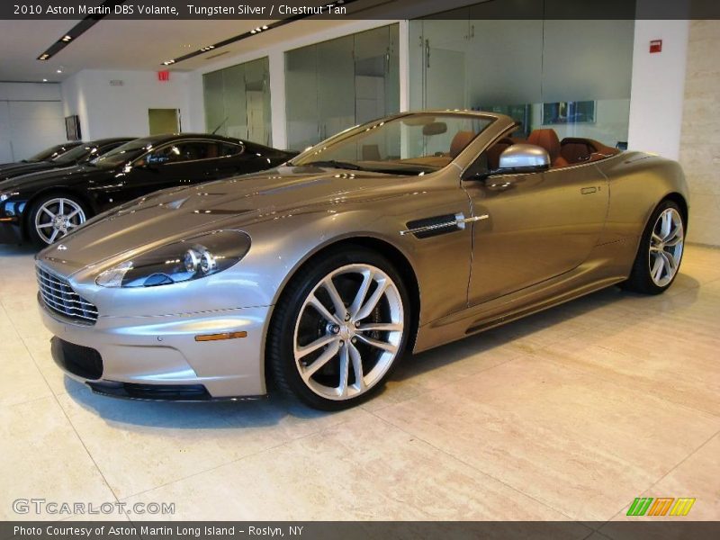 Tungsten Silver / Chestnut Tan 2010 Aston Martin DBS Volante