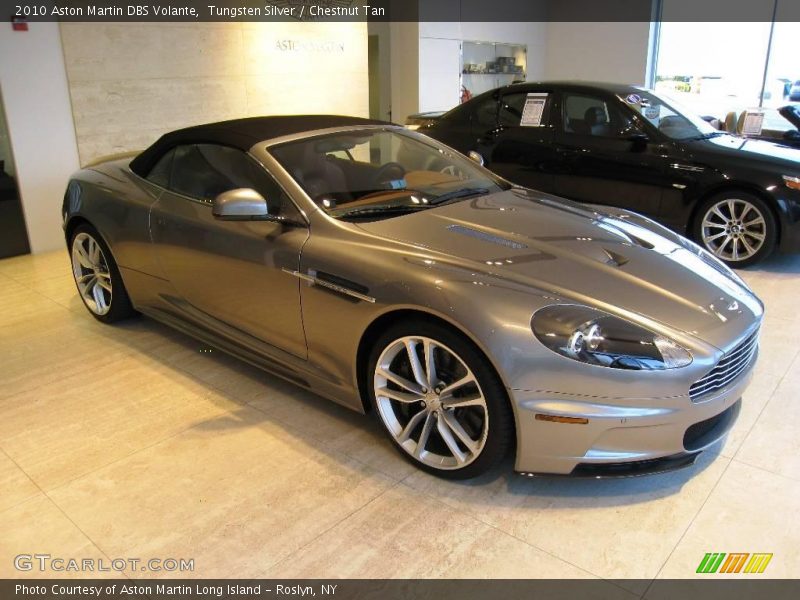 Tungsten Silver / Chestnut Tan 2010 Aston Martin DBS Volante