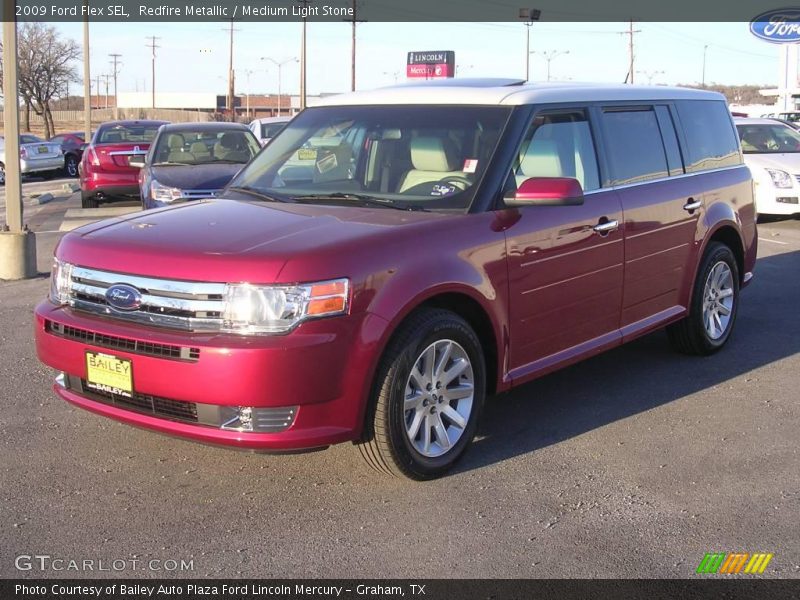 Redfire Metallic / Medium Light Stone 2009 Ford Flex SEL