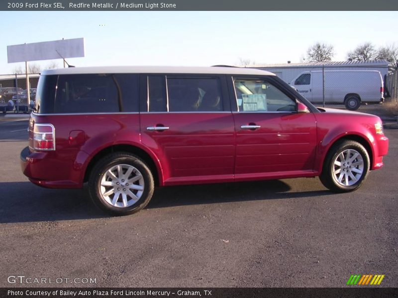 Redfire Metallic / Medium Light Stone 2009 Ford Flex SEL