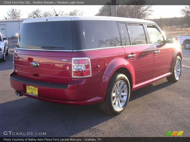 Redfire Metallic / Medium Light Stone 2009 Ford Flex SEL