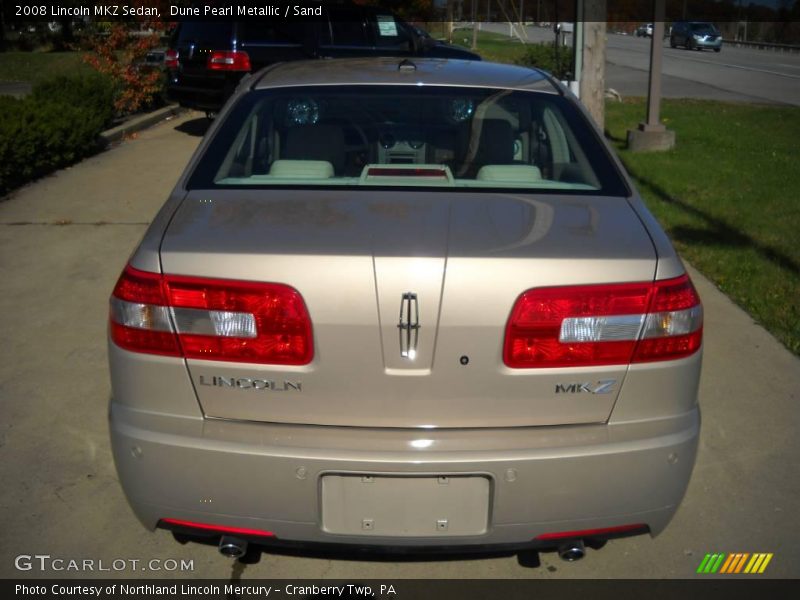 Dune Pearl Metallic / Sand 2008 Lincoln MKZ Sedan