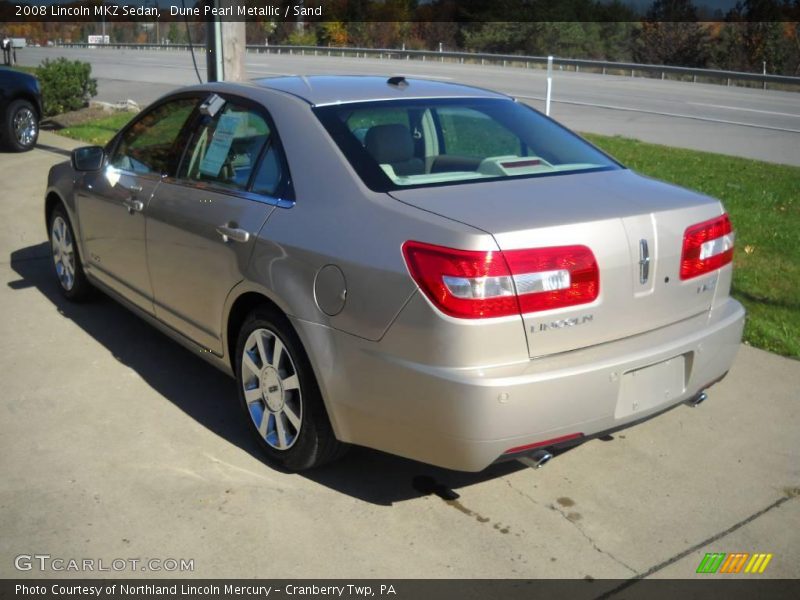 Dune Pearl Metallic / Sand 2008 Lincoln MKZ Sedan