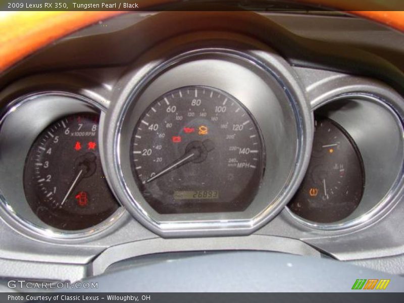 Tungsten Pearl / Black 2009 Lexus RX 350
