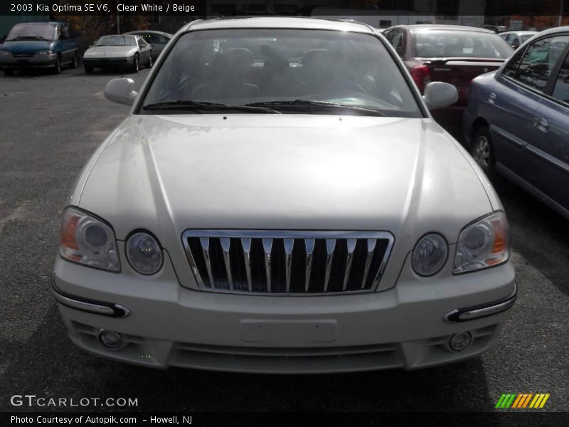 Clear White / Beige 2003 Kia Optima SE V6