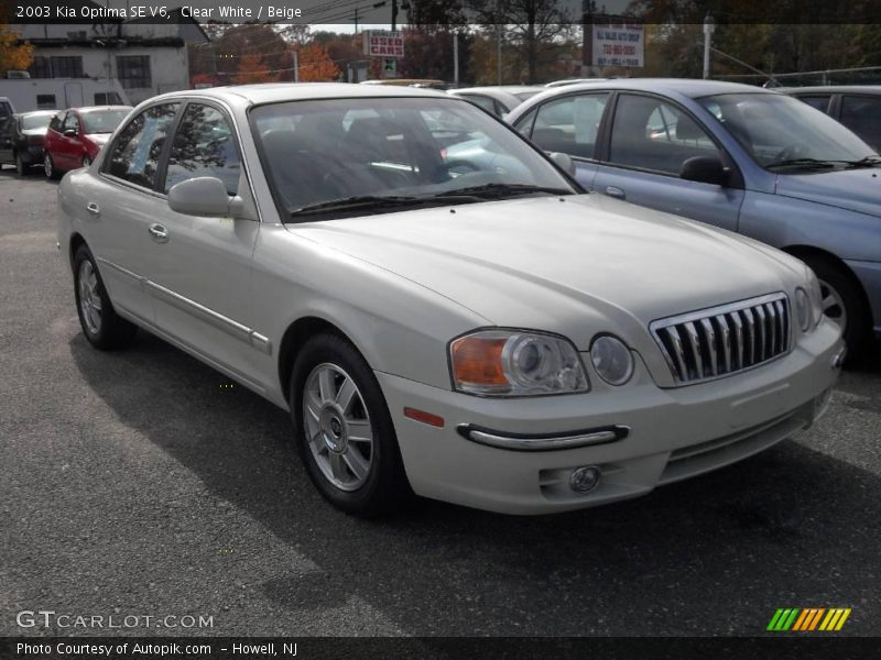 Clear White / Beige 2003 Kia Optima SE V6