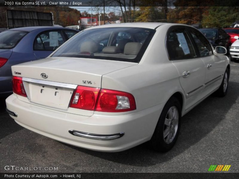 Clear White / Beige 2003 Kia Optima SE V6