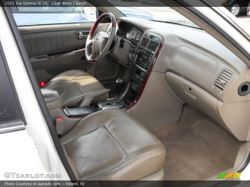 Clear White / Beige 2003 Kia Optima SE V6