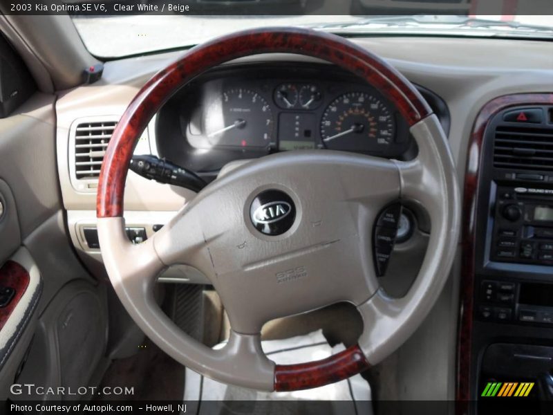Clear White / Beige 2003 Kia Optima SE V6
