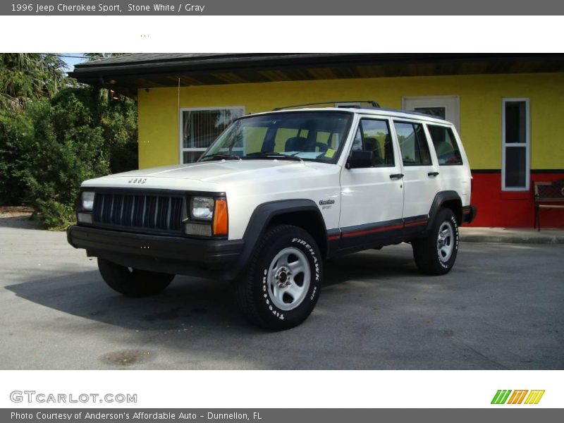 Stone White / Gray 1996 Jeep Cherokee Sport