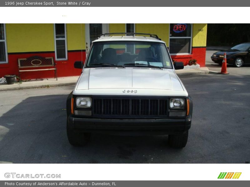 Stone White / Gray 1996 Jeep Cherokee Sport