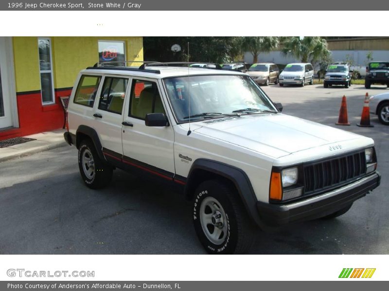 Stone White / Gray 1996 Jeep Cherokee Sport