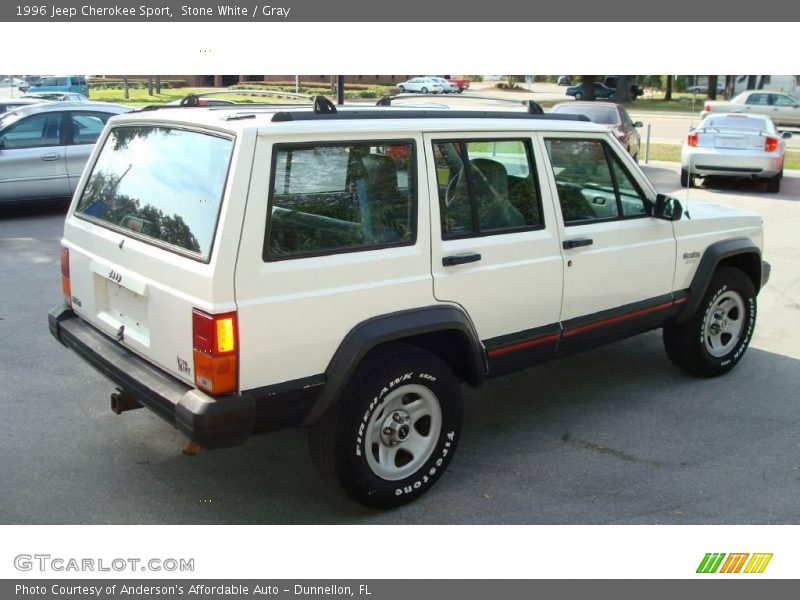 Stone White / Gray 1996 Jeep Cherokee Sport