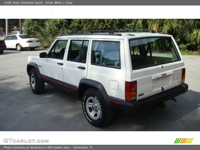 Stone White / Gray 1996 Jeep Cherokee Sport