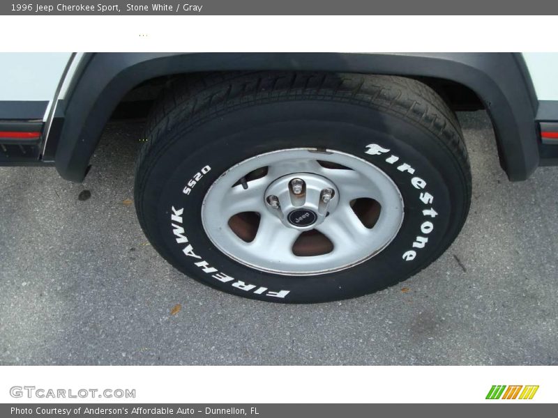 Stone White / Gray 1996 Jeep Cherokee Sport