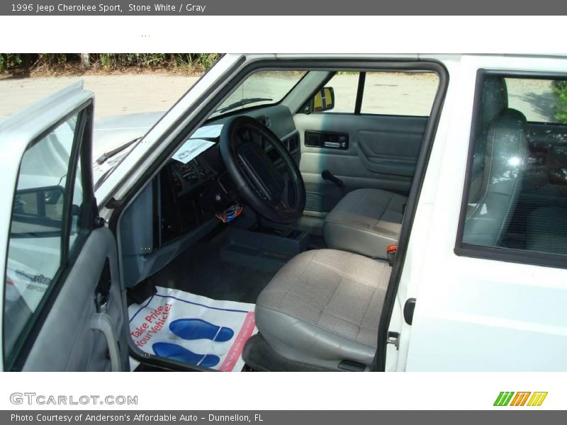 Stone White / Gray 1996 Jeep Cherokee Sport