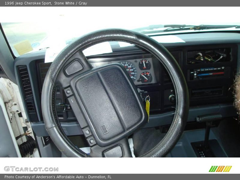 Stone White / Gray 1996 Jeep Cherokee Sport