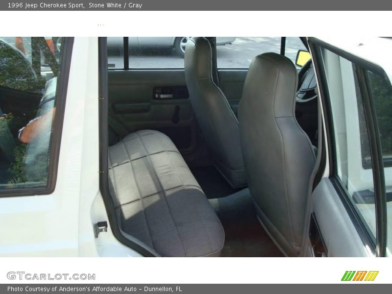 Stone White / Gray 1996 Jeep Cherokee Sport