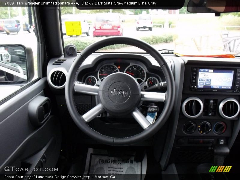 Black / Dark Slate Gray/Medium Slate Gray 2009 Jeep Wrangler Unlimited Sahara 4x4