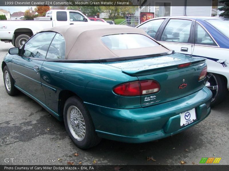 Medium Green Metallic / Neutral 1999 Chevrolet Cavalier Z24 Convertible