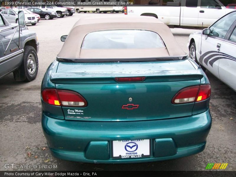 Medium Green Metallic / Neutral 1999 Chevrolet Cavalier Z24 Convertible