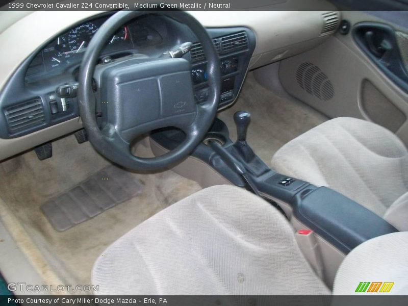 Medium Green Metallic / Neutral 1999 Chevrolet Cavalier Z24 Convertible