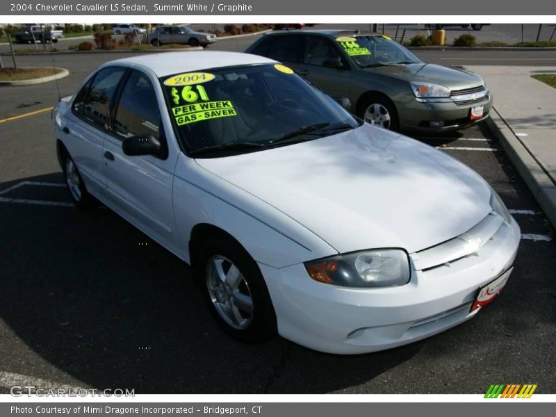 Summit White / Graphite 2004 Chevrolet Cavalier LS Sedan