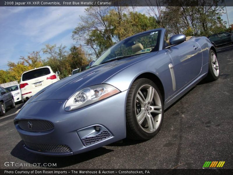 Frost Blue Metallic / Caramel 2008 Jaguar XK XKR Convertible