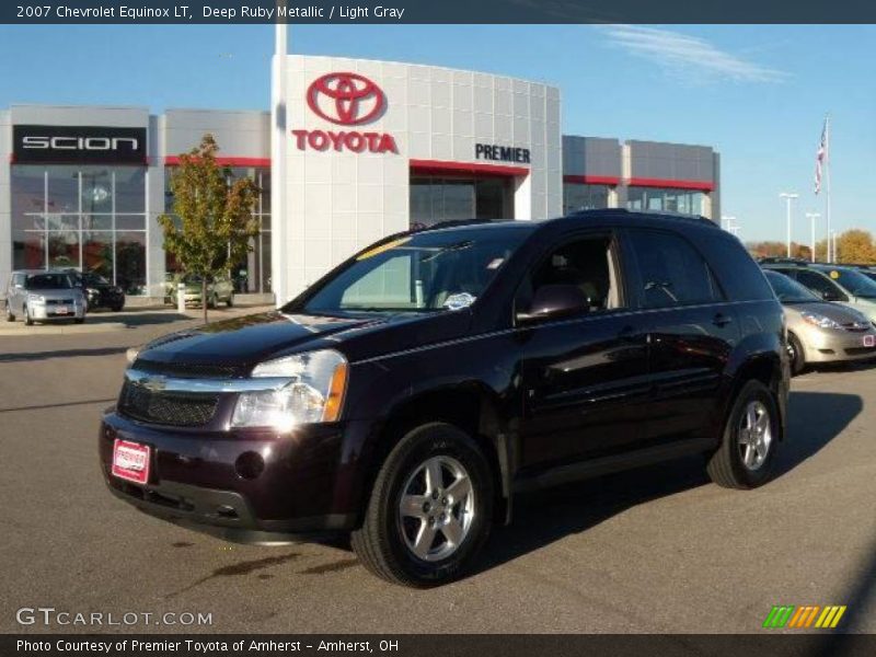 Deep Ruby Metallic / Light Gray 2007 Chevrolet Equinox LT