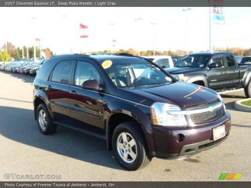 Deep Ruby Metallic / Light Gray 2007 Chevrolet Equinox LT