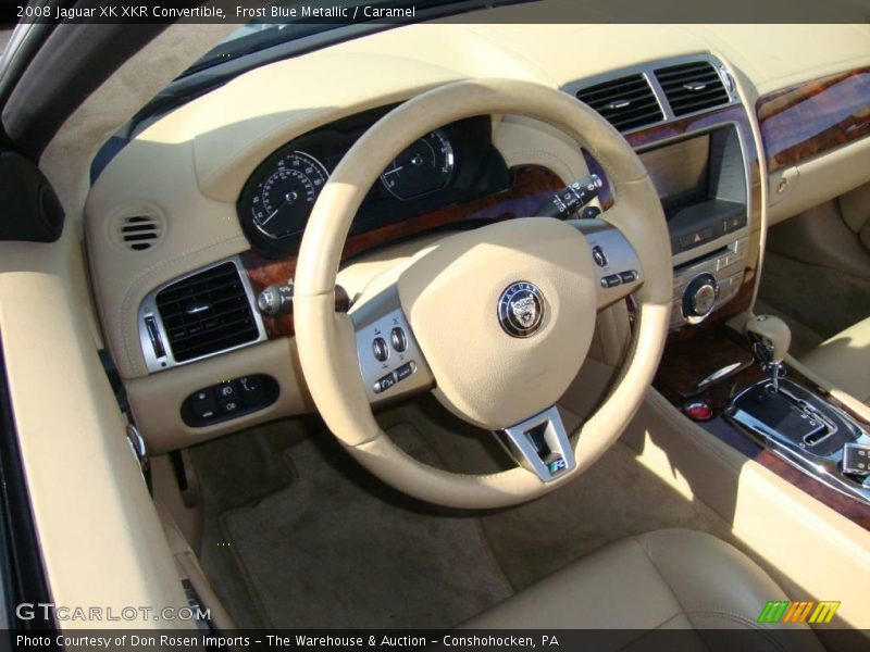 Frost Blue Metallic / Caramel 2008 Jaguar XK XKR Convertible