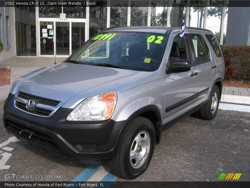 Satin Silver Metallic / Black 2002 Honda CR-V LX