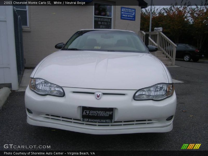 White / Neutral Beige 2003 Chevrolet Monte Carlo SS