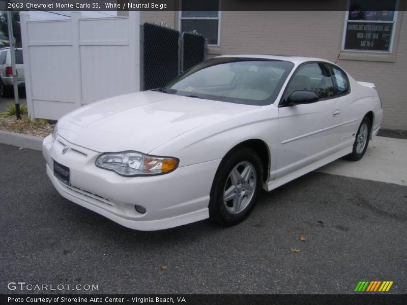 White / Neutral Beige 2003 Chevrolet Monte Carlo SS