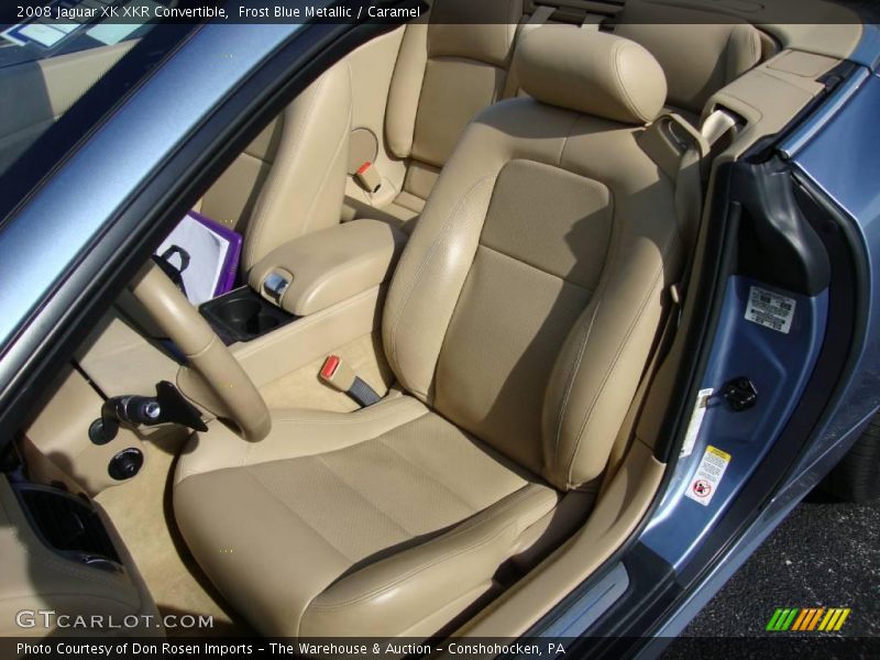 Frost Blue Metallic / Caramel 2008 Jaguar XK XKR Convertible