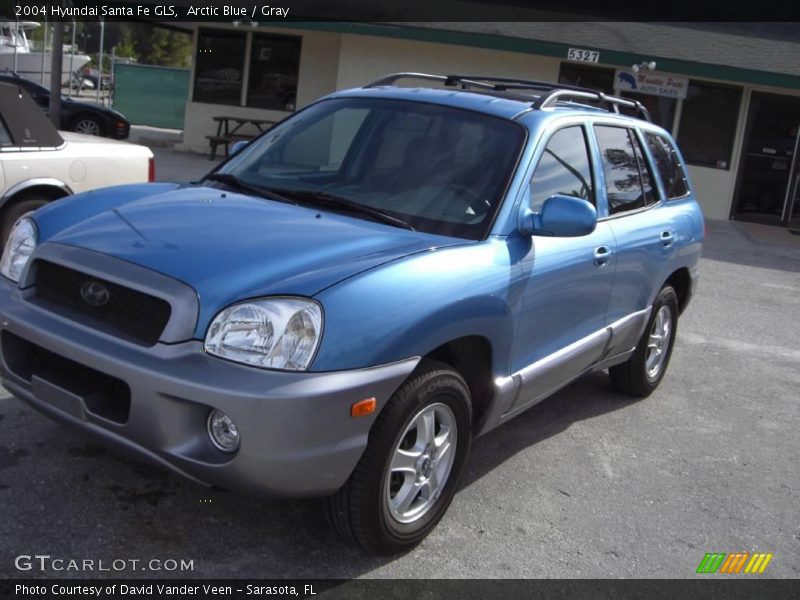 Arctic Blue / Gray 2004 Hyundai Santa Fe GLS