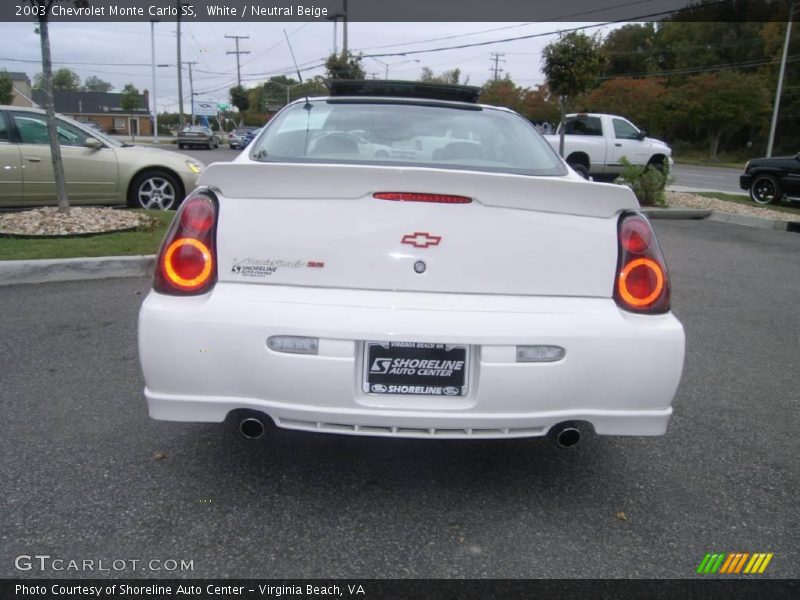 White / Neutral Beige 2003 Chevrolet Monte Carlo SS