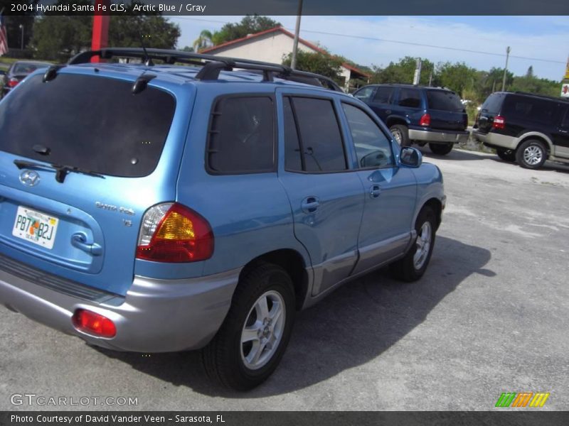 Arctic Blue / Gray 2004 Hyundai Santa Fe GLS