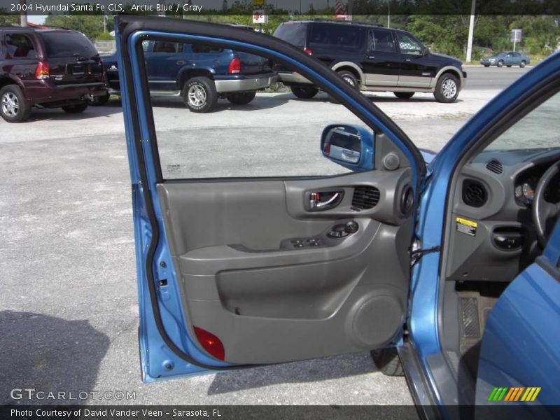 Arctic Blue / Gray 2004 Hyundai Santa Fe GLS