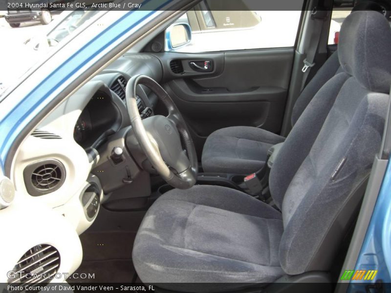 Arctic Blue / Gray 2004 Hyundai Santa Fe GLS